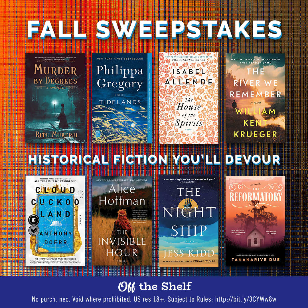 Off The Shelf (@offtheshelf) on Twitter photo π Sweepstakes Alert! π 
Only a few days left to enter our Historical Fiction Sweepstakes! Enter for your chance to win EIGHT page-turners for fall! π 
More details here: spr.ly/6180uLLIM π Sweepstakes Alert! π 
Only a few days left to enter our Historical Fiction Sweepstakes! Enter for your chance to win EIGHT page-turners for fall! π 
More details here: spr.ly/6180uLLIM