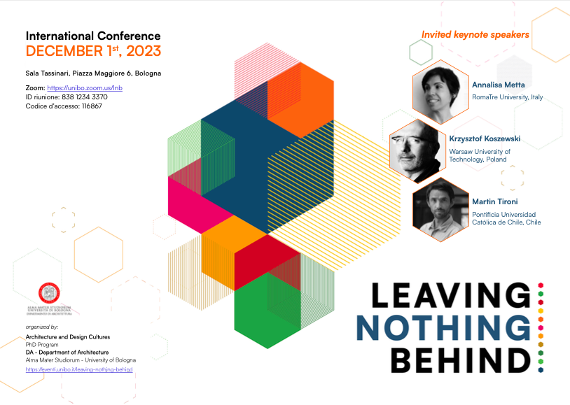 DISENO_UC's tweet photo. CONFERENCIA | Leaving Nothing Behind
Exponen: Annalisa Metta, Full Professor, Università Roma Tre; Krzysztof Koszewski, Dean of the Faculty of Architecture, Warsaw University of Technology y Martín Tironi, Director, Escuela de Diseño UC
https://t.co/7JJyPJMPDK https://t.co/0Vl4H1UheM