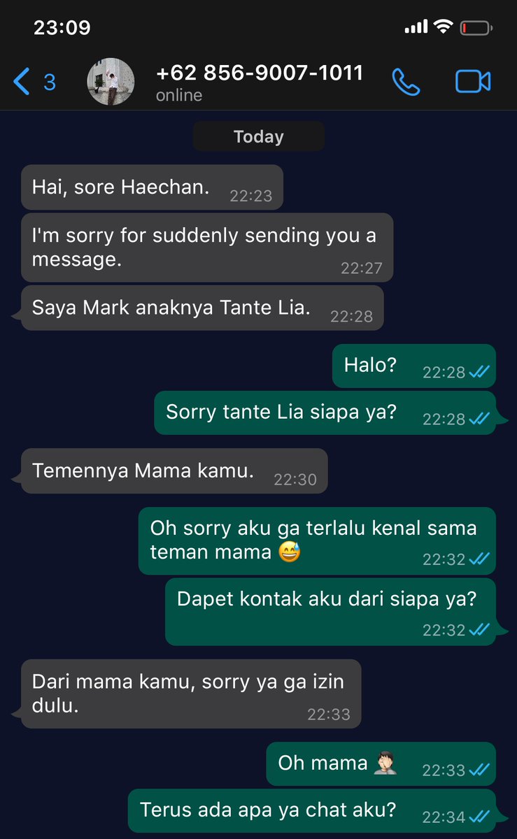 ecilkoklucu's tweet photo. Markhyuck two tweets au 

Mama hc hobi banget buat igs muka dia, bener-bener hc ngapain aja itu di foto sama mama 😫 eh mama ternyata followan ig sama anaknya temennya  (mama hc yg minta) dan ajaibnya anak temen mama ini selalu reply story mama sampe minta dikenalin! https://t.co/vbCjuTuWeB