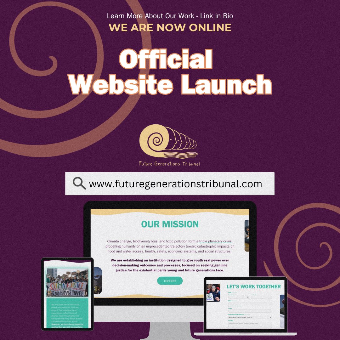 Our Future Generations Tribunal website is LIVE! 🌐 Dive into the heart of our mission, discover who we are, explore our journey, and find out how YOU can be part of the movement. Join the conversation shaping tomorrow's world! Link in bio! 

#FutureGenerationsTribunal
