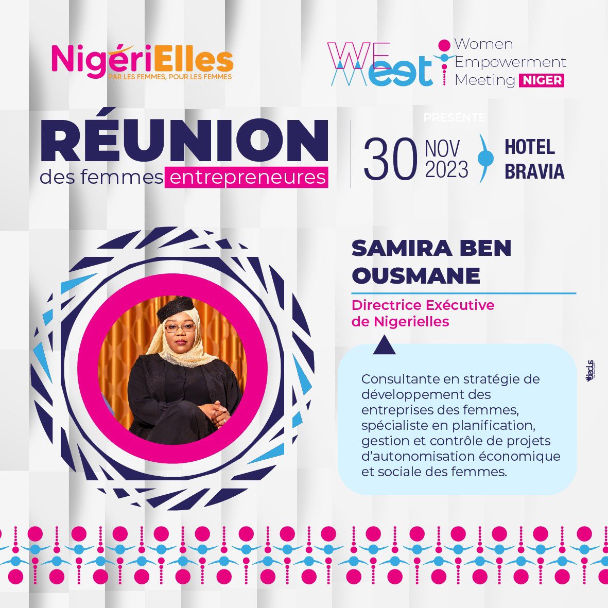 NigeriElles's tweet photo. Elles seront présentes à la réunion de demain: 

@AllakayeAmy Promotrice de la ferme La Nigérienne du Poulet et du Poisson NPP 

Hassana Maïga, Directrice Générale de l’agence de voyage Hope Voyage et Promotrice du Concept Store African Borders https://t.co/bvxaz0TJml
