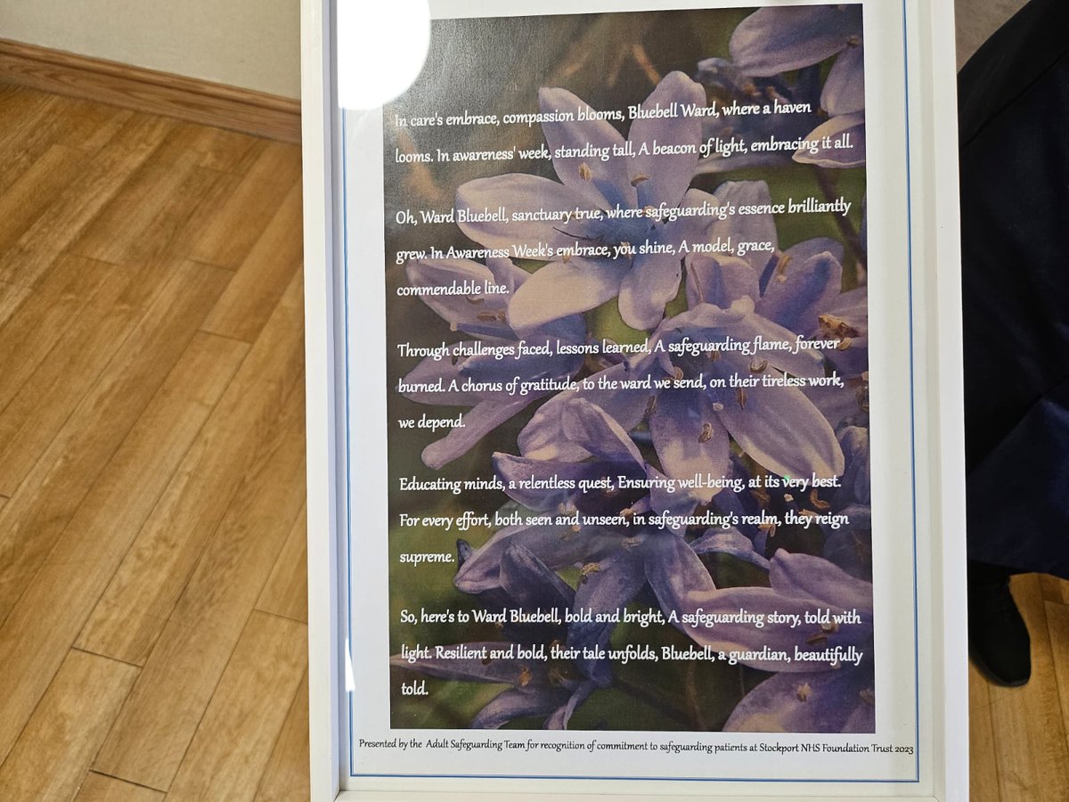WardBluebell's tweet photo. Team bluebell proudly holding our prizes from safeguarding week. We won these beautiful gifts for the ward with the most engagement ππ#teambluebell #teamwork @AmyBeddows @lee_woolfe @Michellepennin @StockportPtExp @traceywainright @mandphysiocouk https://t.co/0GmJYyTY9K