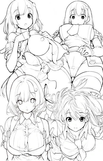 性ウト2巻表紙はいくつかラフを描いてその中から有力候補を線画に起こして仕上げまで入れたものの中で一番見栄えの良かったものに着色しました。 