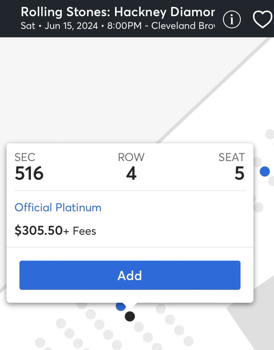 Marython88's tweet photo. The NERVE to even consider pricing anything in the WORST section of the stadium as “Platinum”🤬
The term is meaningless if you’re going to price gouge literally the worst seats with a fake premium. 
#RollingStones2024 https://t.co/HRYWw6PKXC