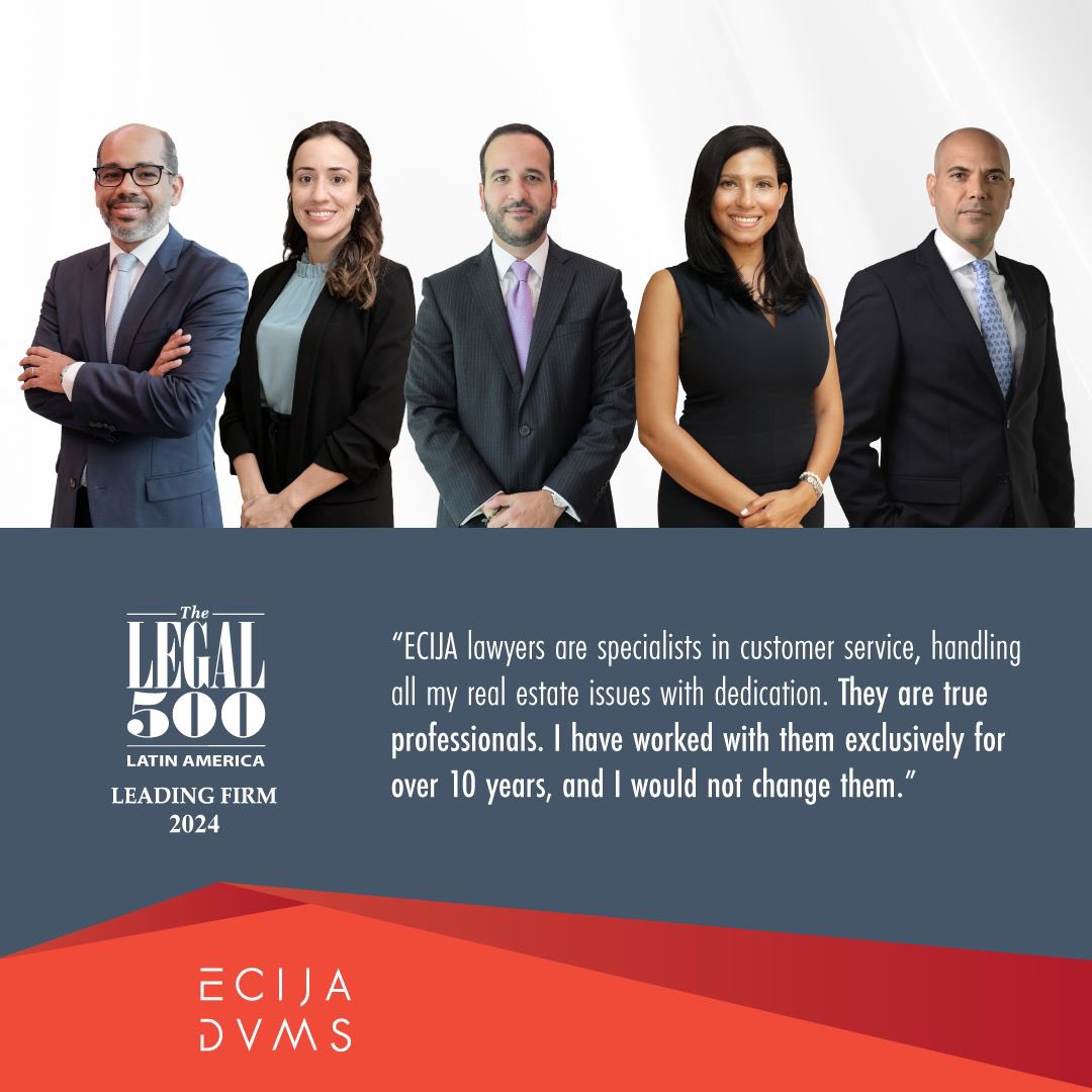 Nuestro departamento de Real Estate &amp; Tourism ha sido reconocido nueva vez en el directorio legal <a href="/thelegal500/">The Legal 500</a> destacando la gran labor desarrollada por nuestros socios <a href="/GabrielDejarden/">Gabriel Dejarden</a>, <a href="/molina_chris/">Christian Molina</a> y <a href="/PolibioValenzla/">Polibio Valenzuela</a>. El directorio igualmente reconoció el expertise de