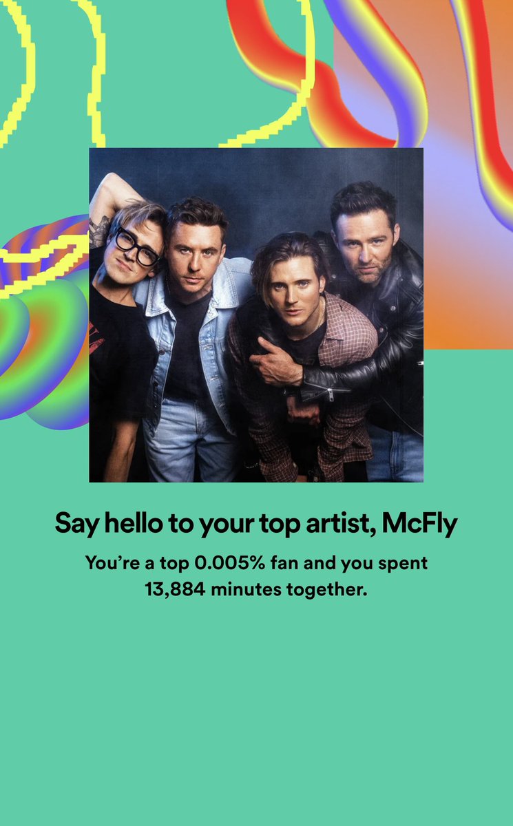 CarrieeMcFly's tweet photo. My #SpotifyWrapped 😂 is it obvious I LOVE @mcflymusic ? @DougiePoynter @itsDannyJones @TomFletcher @mcflyharry s https://t.co/On0yaRwEFC