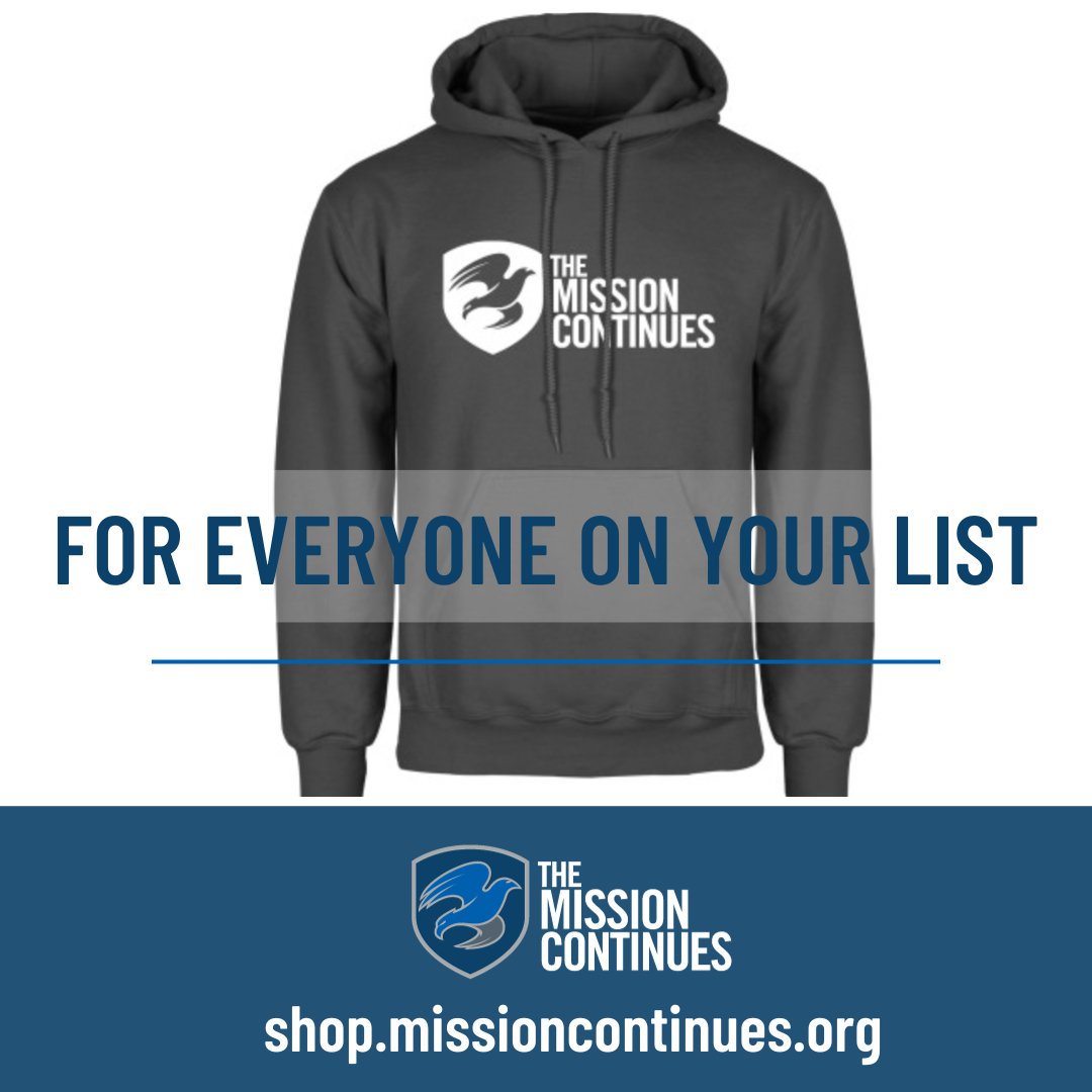 Your favorite The Mission Continues merch makes a great gift for everyone on your list! Head over to shopmissioncontinues.merchorders.com and shop Sweatshirts, Headwear, T-Shirts and more! #CharlieMike