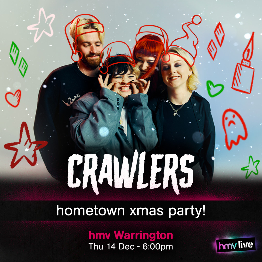 🎄🎶𝑫𝒆𝒄𝒌 𝒕𝒉𝒆 𝒉𝒂𝒍𝒍𝒔 𝒘𝒊𝒕𝒉 𝒃𝒐𝒖𝒈𝒉𝒔 𝒐𝒇 𝑯𝒐𝒍𝒍𝒚🎶🎄 We're thrilled to announce that @CrawlersHQ will be driving home to host a xmas party at @hmv_Warrington!! 👇Pre-order their debut album here to attend👇 ow.ly/oiin50Qcu89 #hmvLive #Falalalala