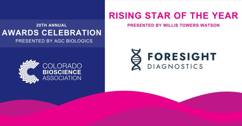 Congratulations to @ForesightDx for winning @cobioscience's 2023 Rising Star of the Year! Their remarkable journey, marked by a successful $59 million Series B round and doubling their team size, truly exemplifies excellence. #cuinnovations #cuanschutz #startup