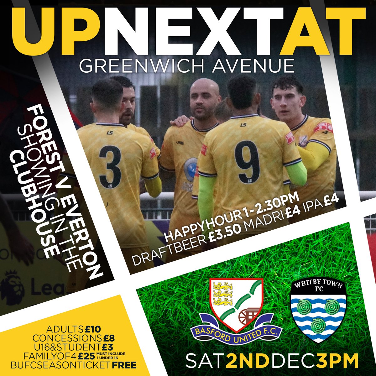 Basfordutdfc's tweet photo. 🔜 For you @Official_NCFC fans wanting a Saturday fix, or any @NFFC supporter in the mood for back-to-back games, we are in action against @WhitbyTownFC on Saturday (3pm).

The perfect opportunity to back us as we start a run of three home games on the bounce! 💛

#NFFC || #Notts https://t.co/v2vyNF0Pin