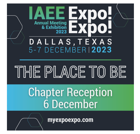 IAEESE's tweet photo. We can’t wait to you at #ExpoExpo next week! Be sure to add our chapter reception to your calendar! Wed, 6 December 5:30 – 7:00! @IAEE_HQ
#IAEE #exhibitionsmeanbusiness #IAEEmembers #IAEEcommunity https://t.co/LEiUlB59rS
