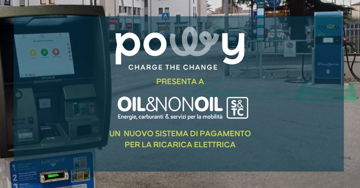 📍Eᴠᴇɴᴛ ᴀʟᴇʀᴛ📍 Vieni a trovarci ad Oil non Oil a Verona, saremo al Pad4 stand D59 per illustrarti le proposte per la ricarica dei veicoli elettrici. 
#Powy #TheDistrict #ChargeTheChange #GoElectric #emobility #evs #ChargingPoints