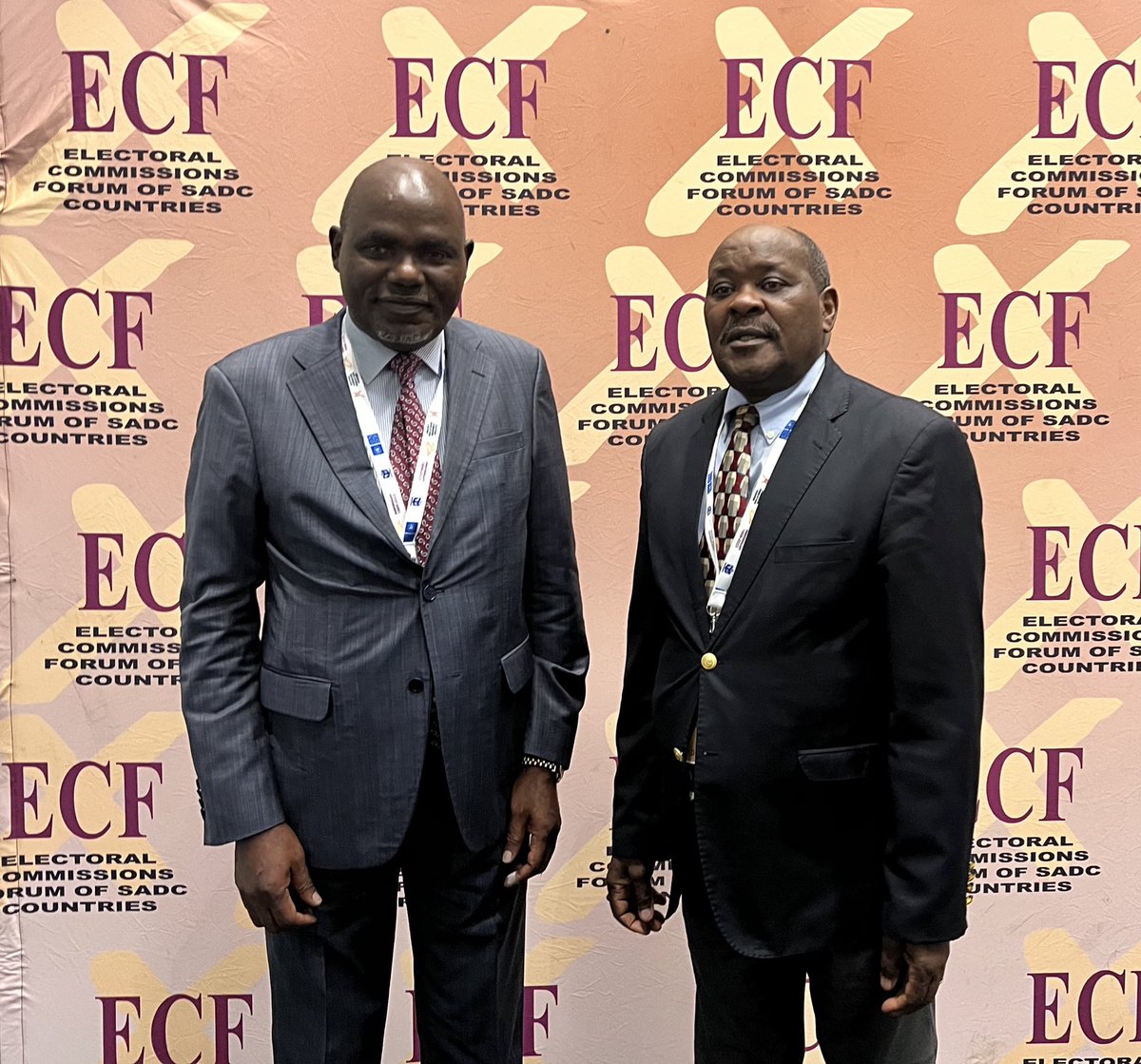 It was a pleasure to meet with Hon. Justice Mwambegele – Chairman of the National Electoral Commission of Tanzania – on the sidelines of the ECF-SADC forum in Cape Town, South Africa.