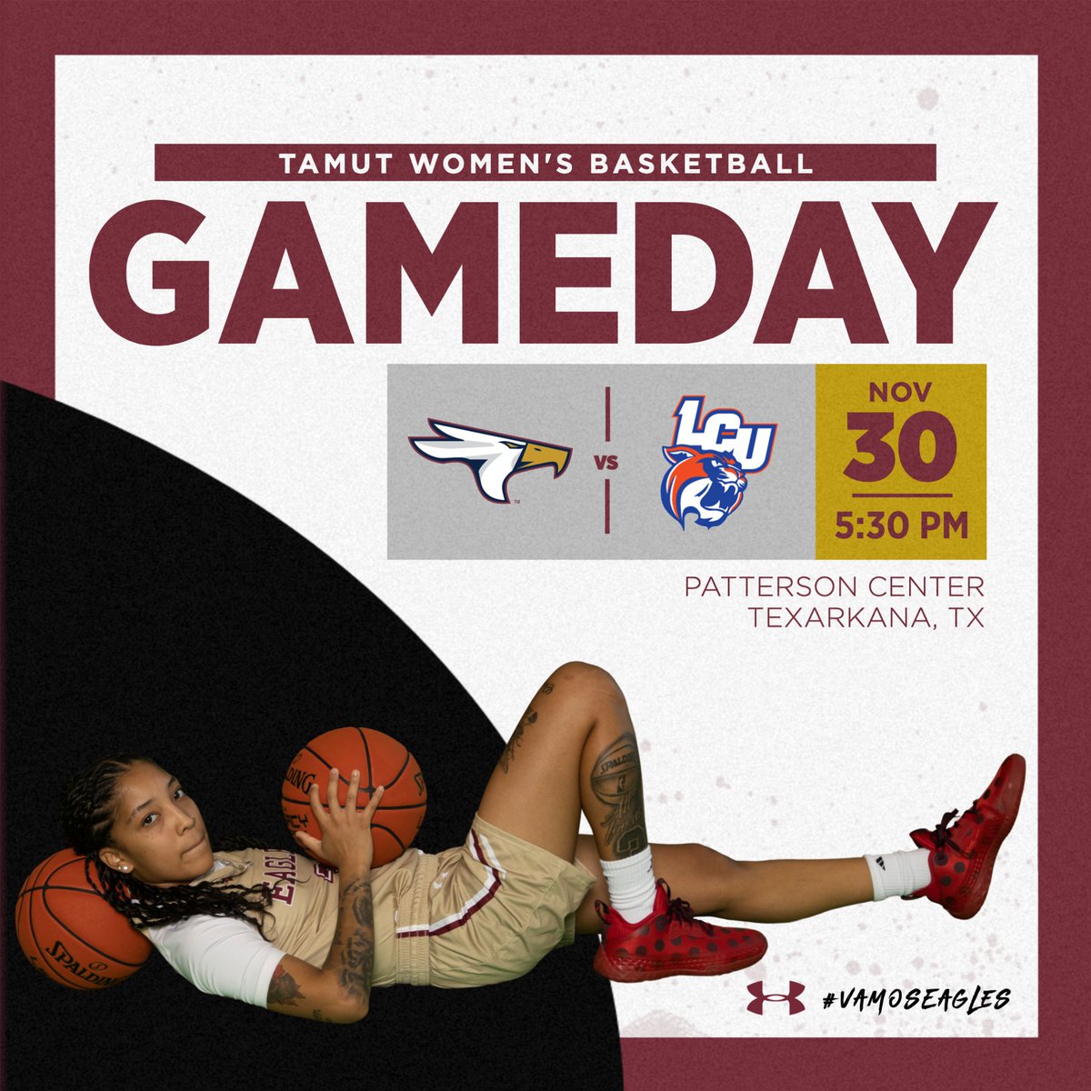 🏀 Conference play starts TODAY

🆚 Louisiana Christian
📍 Patterson Center
🕰️ 5:30 pm
📊 tamuteagles.com
📺 youtube.com/c/KLFItvTexark…

#VamosEagles