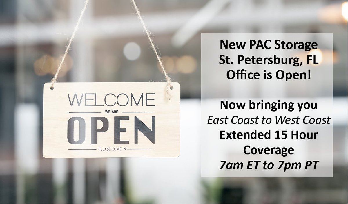 PacStorage's tweet photo. PAC Storage's New East Coast Office brings you East to West Coast extended hours with US-Based Sales and Technical Support teams #datastorage #videostorage #postproduction's https://t.co/dLlASHAppM