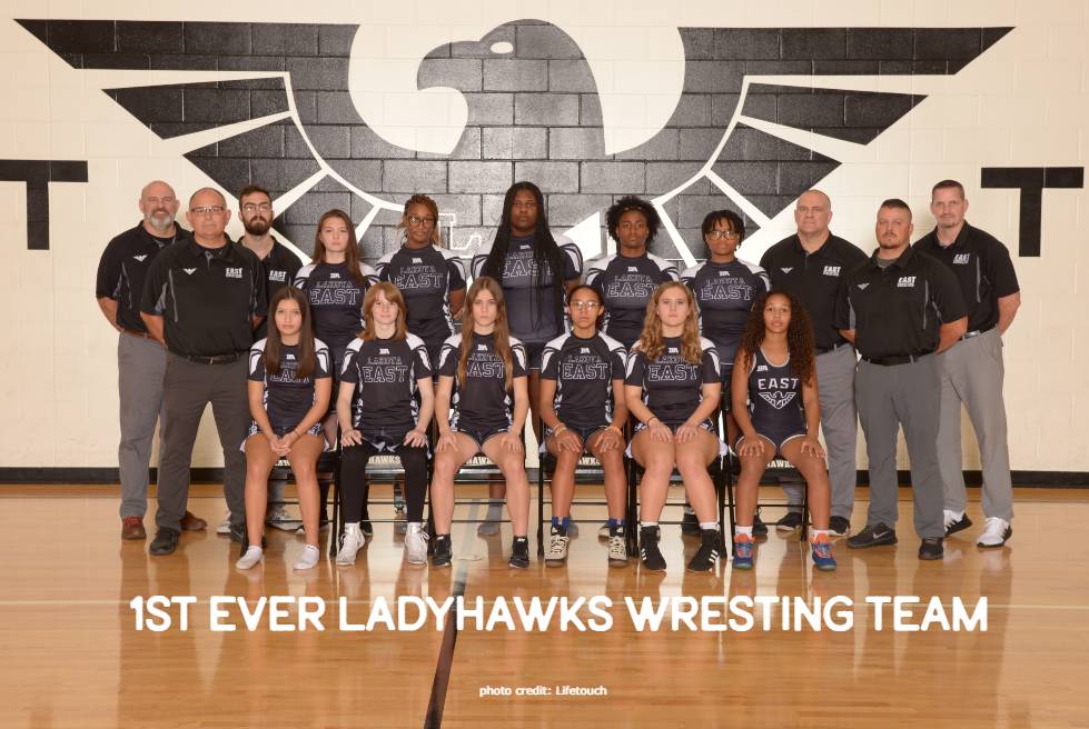 We are proud to present LEHS LADYHAWKS Team #1!!!
The Hawks are looking forward to an exciting inaugural season. They begin 12/9 @ Western Brown's Hammer&amp;Anvil.
GO HAWKS!! 💪💪 
@AsstTHawkAD <a href="/LakotaEastAD/">Jill E. Meiring</a> <a href="/rburn10/">Rob Burnside</a> <a href="/LakotaDistrict/">LakotaLocalSchools</a> <a href="/gmcsports/">GMC Sports</a>  <a href="/EAST_HAWKS/">Lakota East High</a>