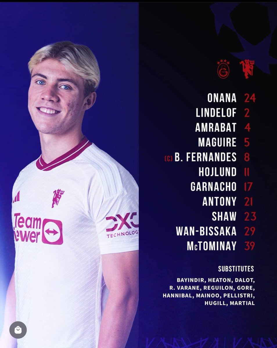 Bakatra1's tweet photo. 🔴LINE UP XI

🔛Anthony và Hojlund đều có mặt trong đội hình xuất phát

#MUFC #ManUtd https://t.co/TUF6rEobPu