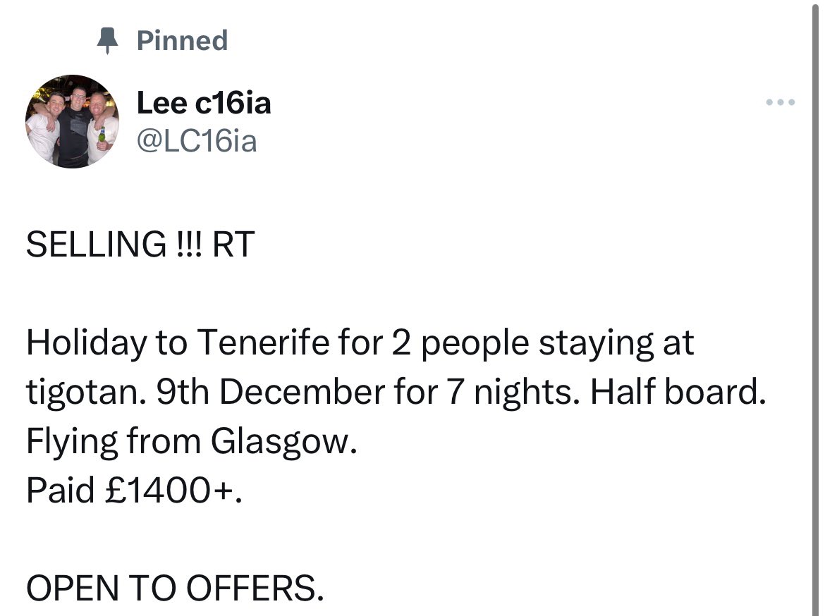 BONUS BALL £50 a number 1-14
Win a holiday to Tenerife staying @ tigotan for £50. 

RT.