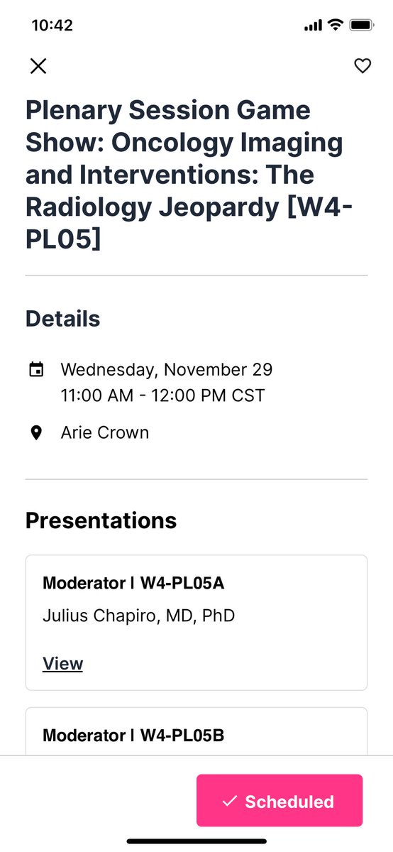 Most anticipated event of the day 💣 ( if not the entire @RSNA #RSNA23 
Game show with all of the big names in Oncologic interventions, @JuliusChapiro @michaelsoulen @riadsalemIR @sureshmukherji @ctisus 
@YaleRadiology @Yale_IR @Hopkins_Rad @Penn_IR @PennRadiology @NURadiology