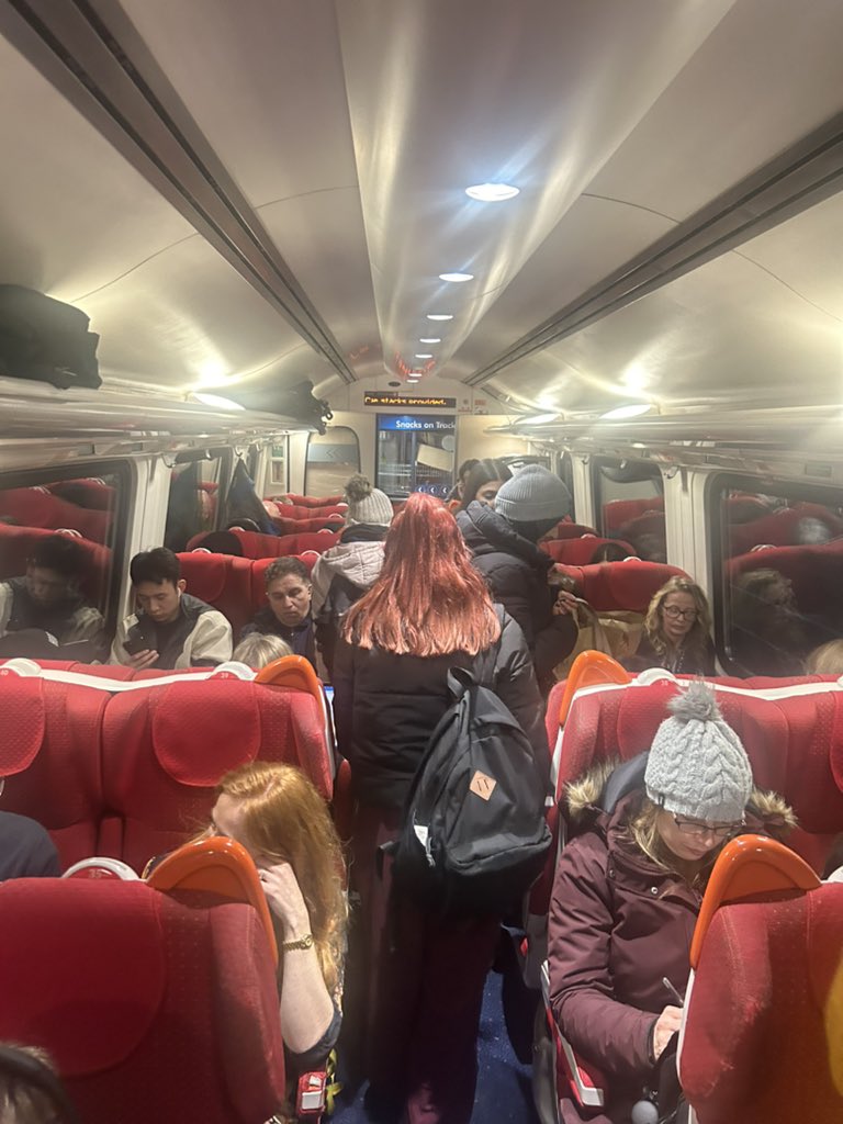 Just an absolutely shambolic service once again from @EastMidRailway. Packed in the vestibules, and people standing in the aisles on a short form train. As ever, passengers come last.