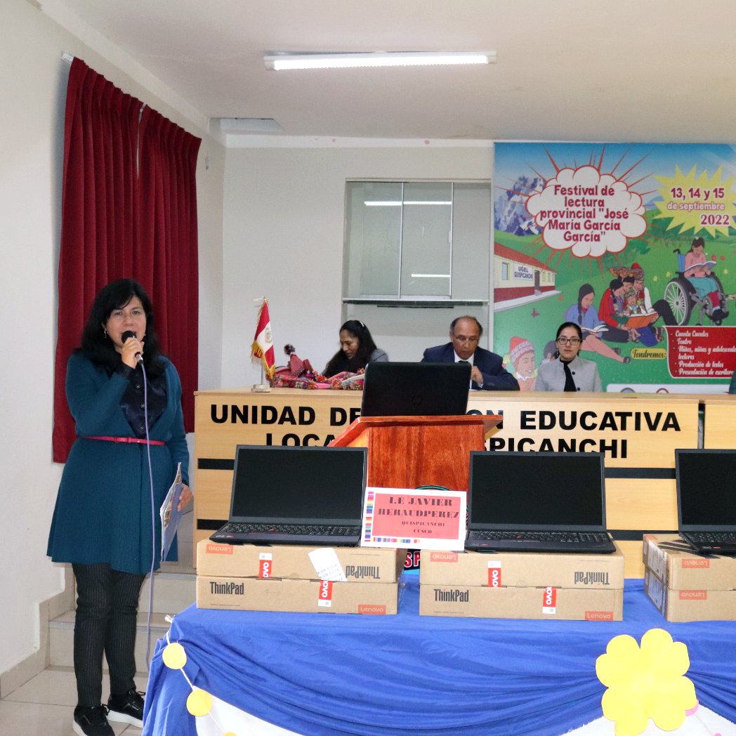 UNESCOperu's tweet photo. 📍🇵🇪 Esta mañana, en las instalaciones de la UGEL Quispicanchi, provincia de Cusco, Lenovo junto a UNESCO en Perú entregaron laptops a las instituciones educativas "N° 51501" de Urpay del distrito de Huaro y “Javier Heraud Pérez” del distrito de Cusipata. 💻🌟
#ProgramaHorizontes https://t.co/MaFa4BWgD2