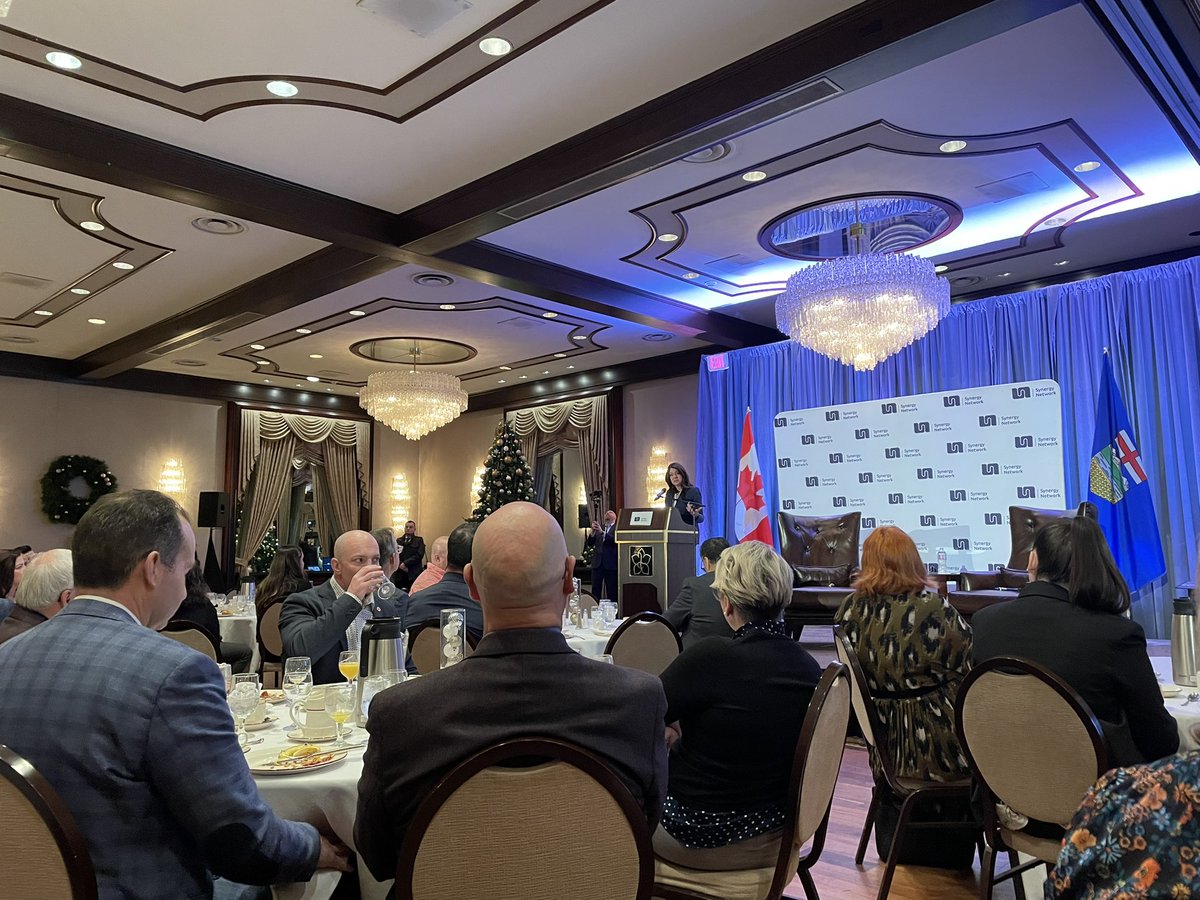 Great morning with Synergy Network hearing from Premier @ABDanielleSmith speaking on growth for #YEG and the investments and strategies to support our city from #ableg. More support coming for #yegdt as well for zero tolerance on open air drug use.