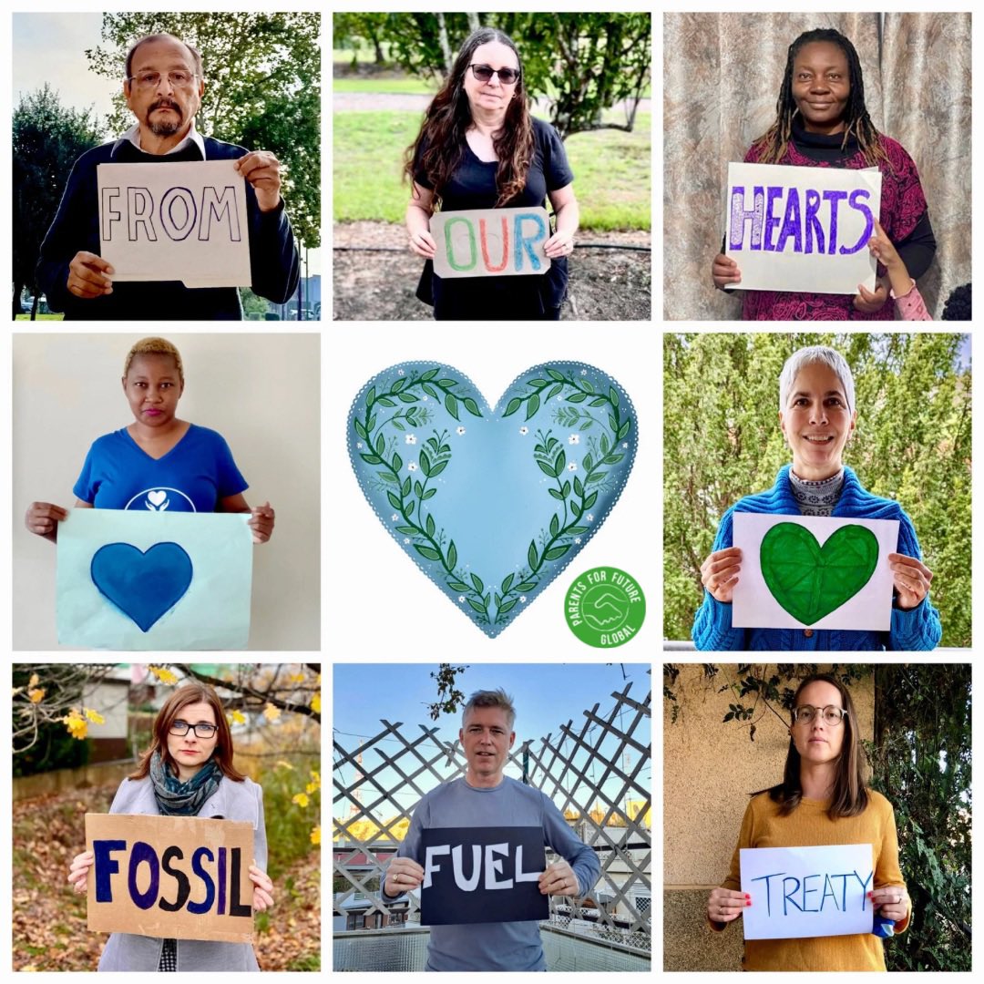 Our message to world leaders #FromOurHearts 💙 As parents from across the globe, we are calling on governments to negotiate, adopt and implement a #FossilFuelTreaty, for the sake of the children we love. What is your message? Join us here: onemillionparentvoices.org