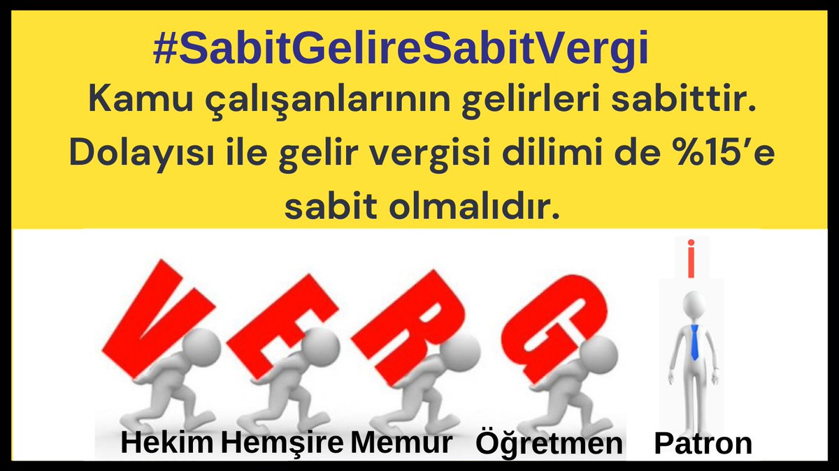 Kamu çalışanları bir maaş kendilerine bir maaşta kesintilerine çalışmaktadır.
Sorsanız vergilerle maaş alıyoruz.
Hayır fazlasıyla vergi yükünü bizde omuzluyoruz.
#SabitGelireSabitVergi