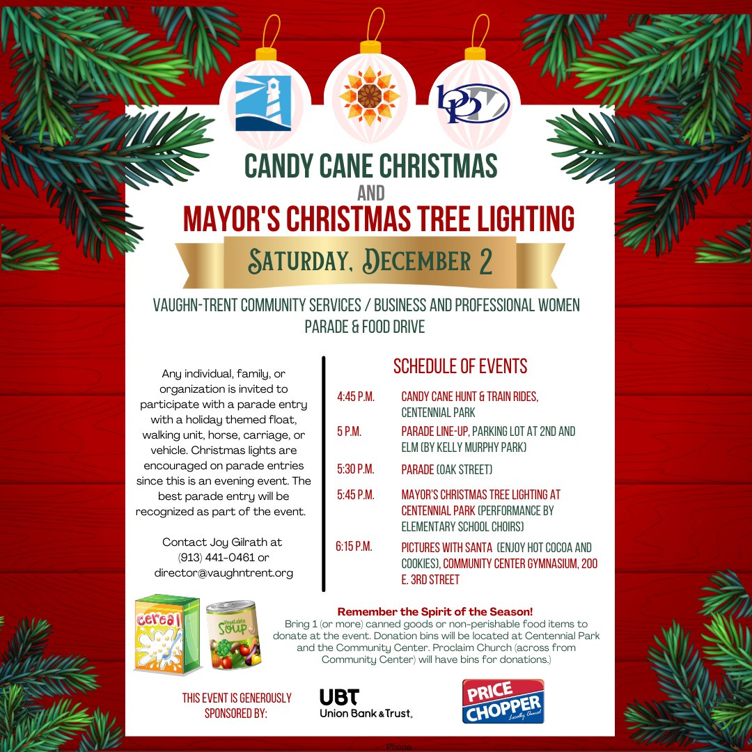 BonnerSpringsKS's tweet photo. Here's the schedule of events for Saturday!  Join us for holiday merriment and fun! https://t.co/7G8JvRSUOe