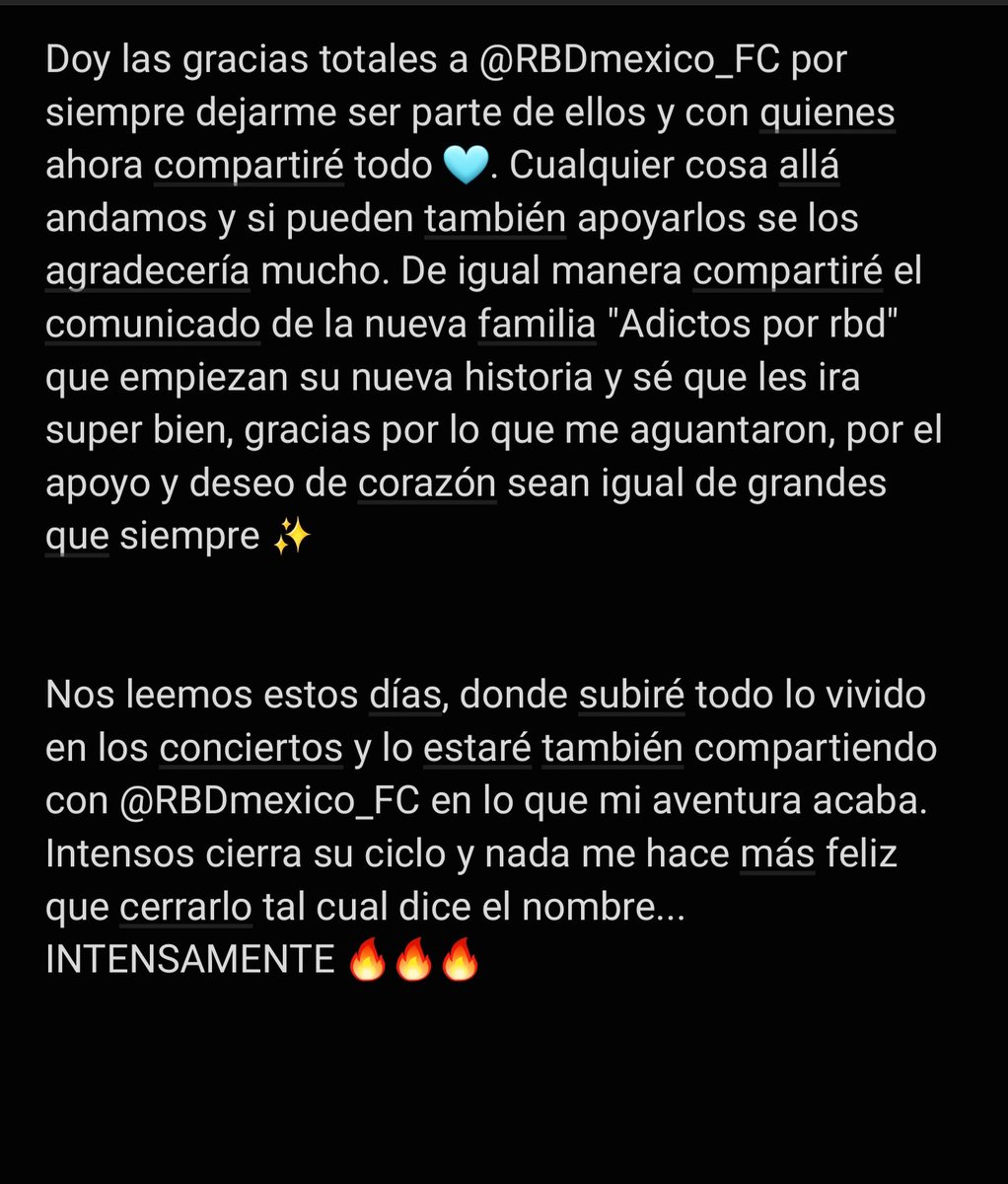 IntensosPorRBD's tweet photo. El camino al adiós de intensos empieza... ✨️ https://t.co/5CZAoPcjpD