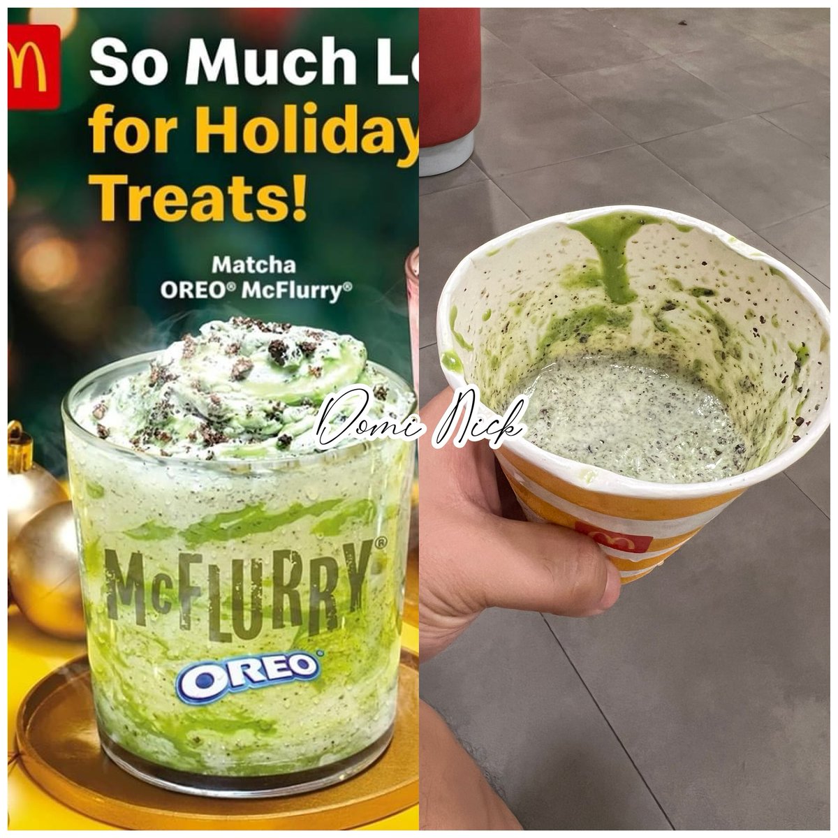 laagansiDOMS's tweet photo. THE BEST! ❤️

@McDo_PH - Colon Branch.

Expecation vs. Reality when served. 

(FYI - Yan talaga ang look when it was served and hindi ko pa yan na consume.)

#Mcdonalds #matchaoreomcflurry #mcflurrystolove https://t.co/csdwxFMoNl