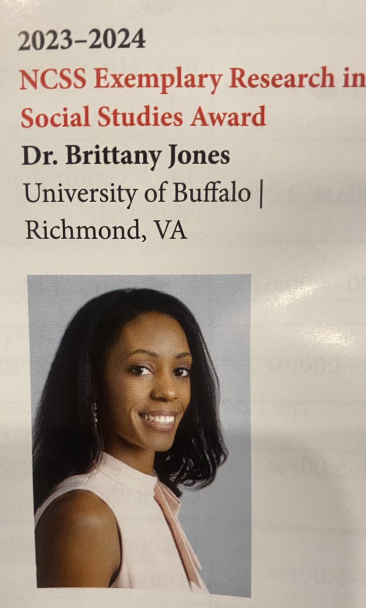 Really honored to receive the 2023-2024 Exemplary Research in Social Studies Award from the National Council of the Social Studies for my work on the power of fear in U.S. history standards. @NCSSNetwork @CUFANCSS @TRSE_Editor @UBGSE