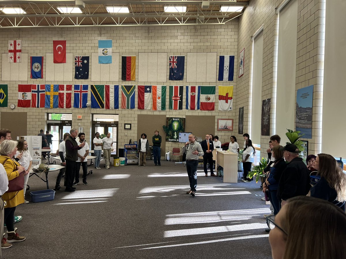 Morrison4MN's tweet photo. Thanks to the students and staff at @SES_MN for hosting a Solar on Schools celebration! Proud to carry the bill with @LucyRehmMN to continue @PattyAcomb ‘s transformational work. Much gratitude to the students for sharing their inspirational projects and world views!☀️🌎 https://t.co/2C3B0mcKKL