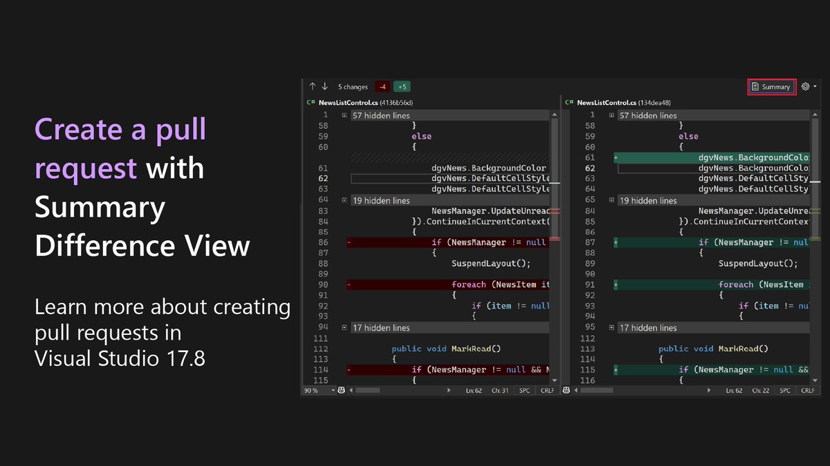 You asked, we delivered. Pull requests are now available in the 17.8 ...
