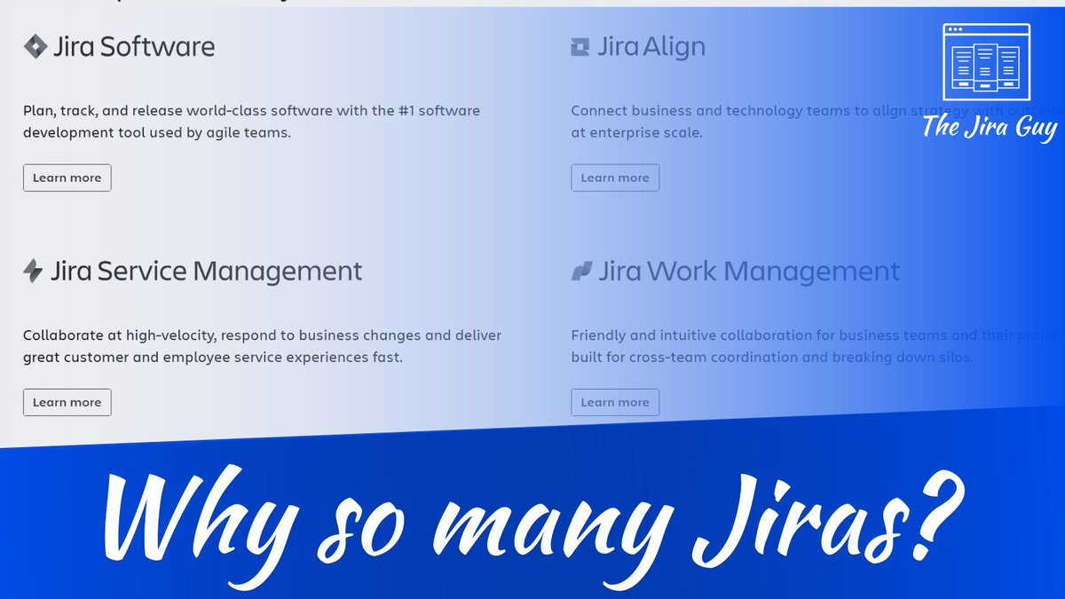 Ever wonder what the difference is between <a href="/Atlassian/">Atlassian</a> Jira Software or Service Management, or why #JiraWorkManagement exists? What even is #JiraProductDiscovery? Today, we go over all of that! What's your favorite flavor of #Jira? #AtlassianCreator 

buff.ly/46Dfwr0