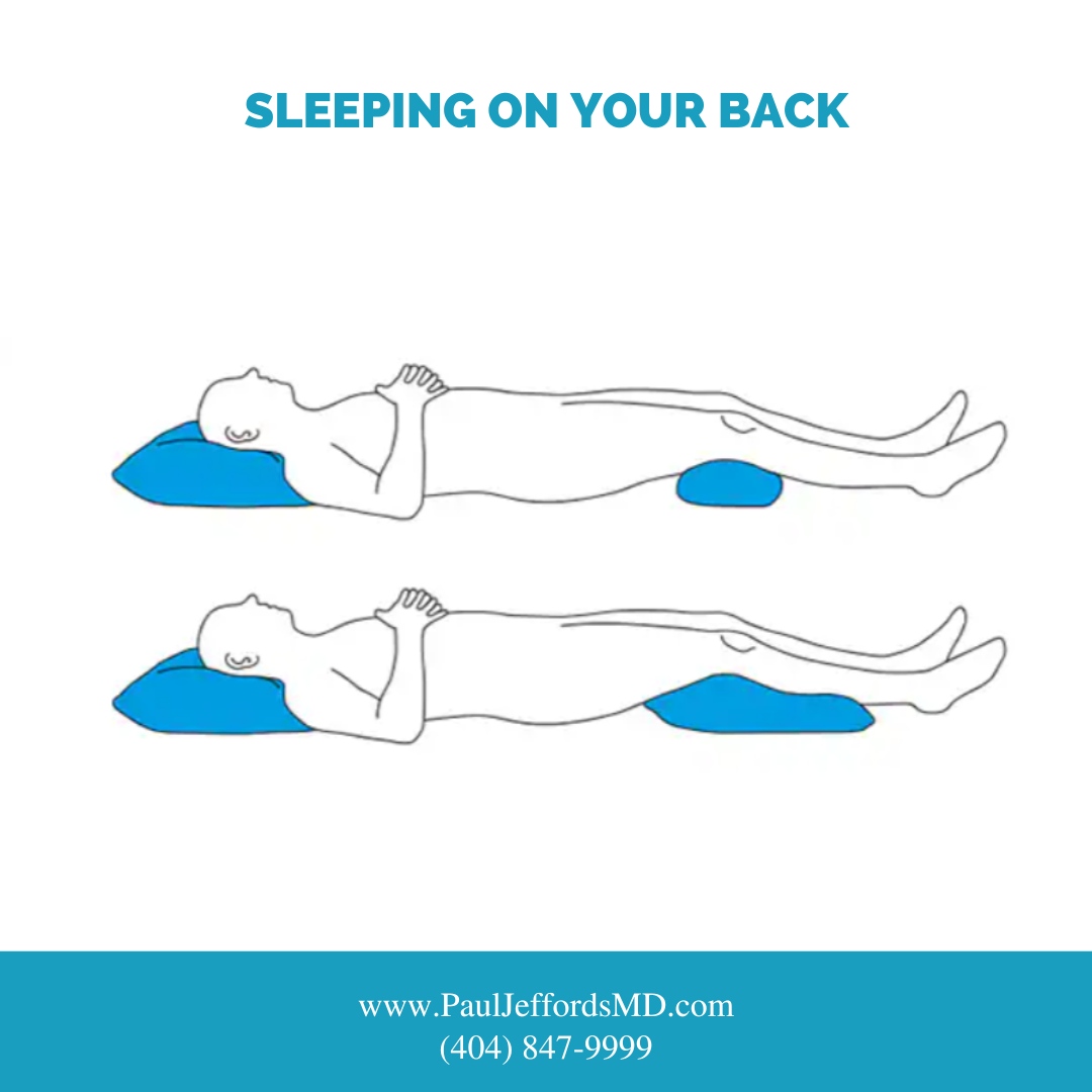 If you're a back sleeper, here's a simple tip to help you rest easy: Place a pillow under your knees to relax your back muscles and maintain the curve of your lower back. 

#SleepWell #backpain #backsleeper #spinesurgeon #backsurgery