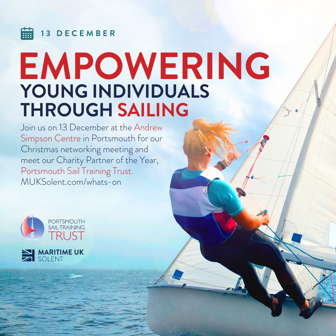 13 December: EMPOWERING YOUNG INDIVIDUALS THROUGH SAILING ⚓️

The Portsmouth Sail Training Trust will be at our 13 December network meeting at the Andrew Simpson Centre (ASC) in Portsmouth. Mince pies provided and Christmas Jumpers are optional!

muksolent.com/whats-on
