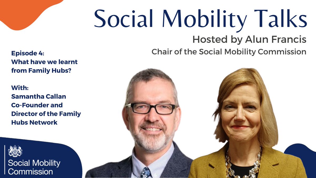 SMCommission's tweet photo. Launching tomorrow: our next #SocialMobilityTalks podcast.
This time the episode is on Family Hubs.
Catch up on our Sure Start episode here: 📺
📺https://t.co/eVuXr0sDRE………
🎧https://t.co/PZSgqHjuR3……… https://t.co/ktCVpxD4I9