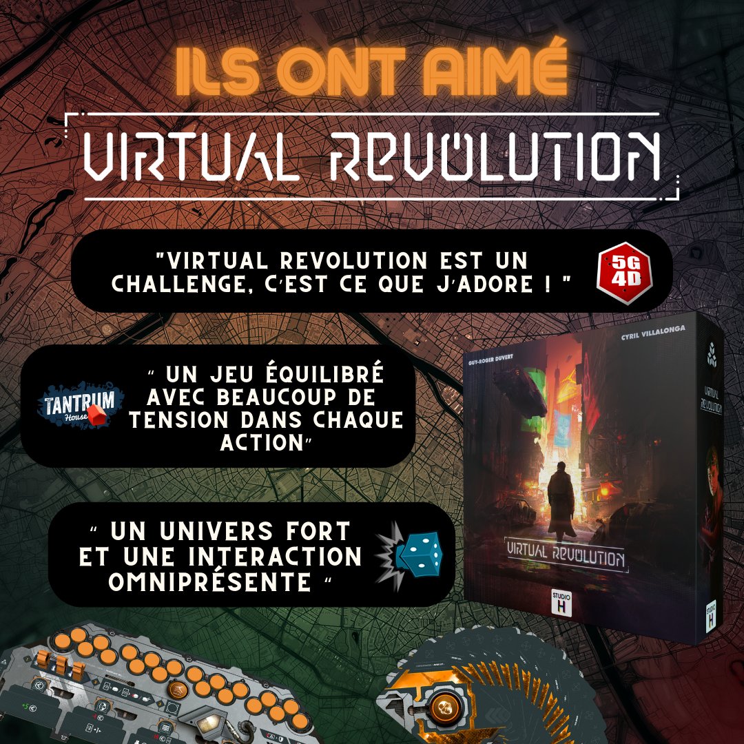 Virtual Revolution, un jeu de gestion et de contrôle de territoire tiré du film cyberpunk du même nom 🦾 La presse apprécie la richesse de son esthétique et l'immersion par le gameplay dans cet univers étrange 🌆 Et vous, vous l'avez essayé ? Comment l'avez-vous trouvé ? ⚙️