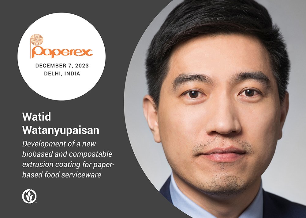 natureworks's tweet photo. ๐Excited to announce NatureWorks' Watid Watanyupaisan will discuss groundbreaking innovation at #Paperex2023 in India. His presentation promises to be a game-changer in sustainable packaging solutions. #biobased #papercoating #Ingeo #foodservice https://t.co/eYcJLbpuNv https://t.co/AcYBi5SLVI