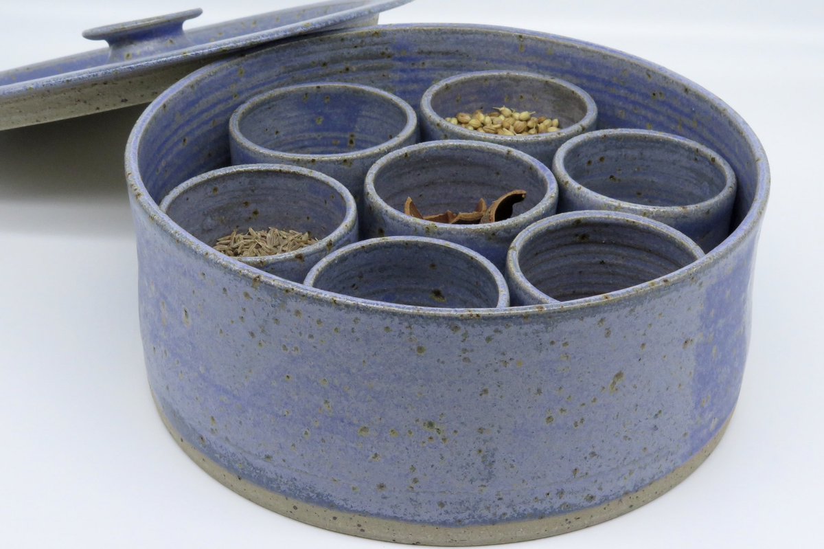 purple_pots's tweet image. Another #Masala #Dabba added to the website, also available in our #Walthamstow #homeshop, dm to book your visit.#masaladabba #spicebox #curry #indiancuisine #spices #asiancuisine #homeshop #christmasshopping #lovemyjob #ceramics #madeinlondon #buyhandmade #stoneware #wheelthrown