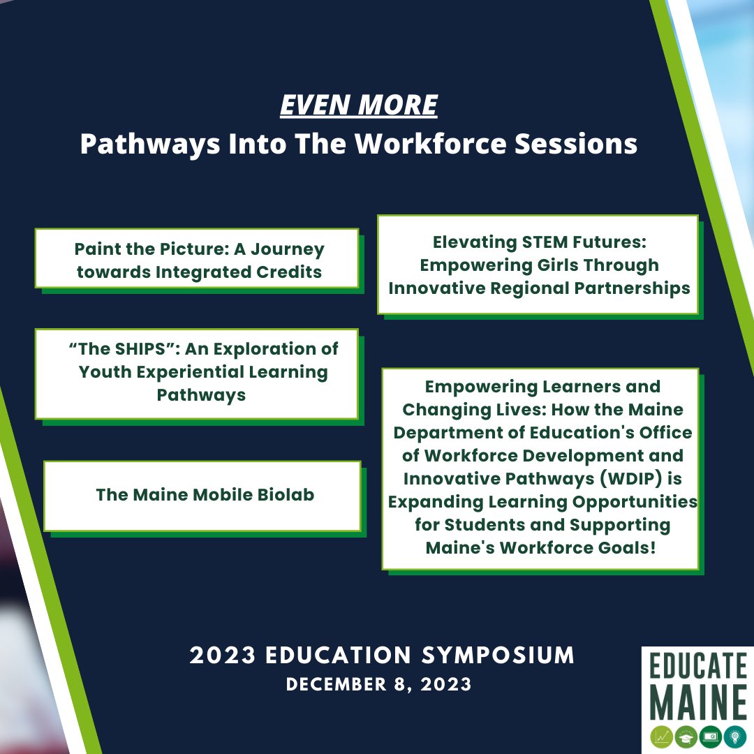 You won't want to miss these great additional 'Pathways into the Workforce' sessions next week! There are only two days left to secure your tickets to the 2023 Education Symposium, so get them before they're gone. eventbrite.com/e/2023-educate…