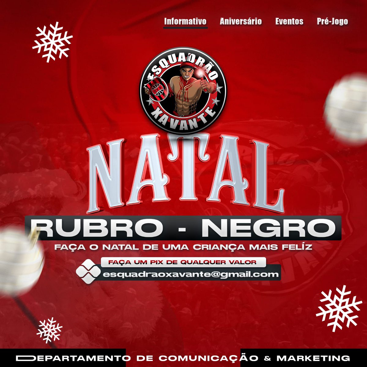 livandroses's tweet photo. Pessoal, acabamos de dar o pontapé inicial na campanha de arrecadação de natal do @esquadraoxava 
Quem puder colaborar com qualquer valor ajuda imensamente e quem não puder, nos ajuda muito compartilhando essa postagem pra chegar em mais pessoas! ❤️🖤 https://t.co/D0vQgDouIg