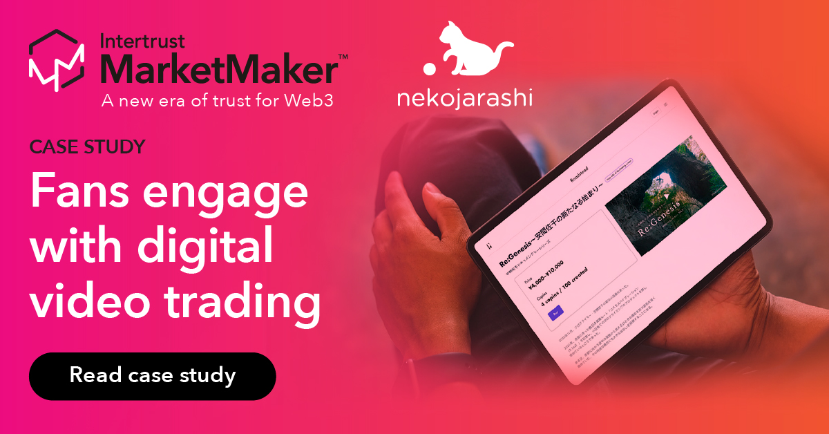 @nekojarashi's #DigitalVideoTrading tech empowers users to buy & sell limited #NFT collections among themselves, enhancing their engagement and satisfaction. More on this in the @IntertrustMM case study - intertrust.com/resources/neko… #Nekojarashi #Roadstead #Nekojarashi #MarketMaker
