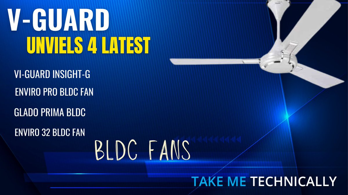 V-Guard launched 4 💫 new BLDC fans in India 🔥
#BLDCfan, #Vguard, #BLDCfans, #fans,#5starrated