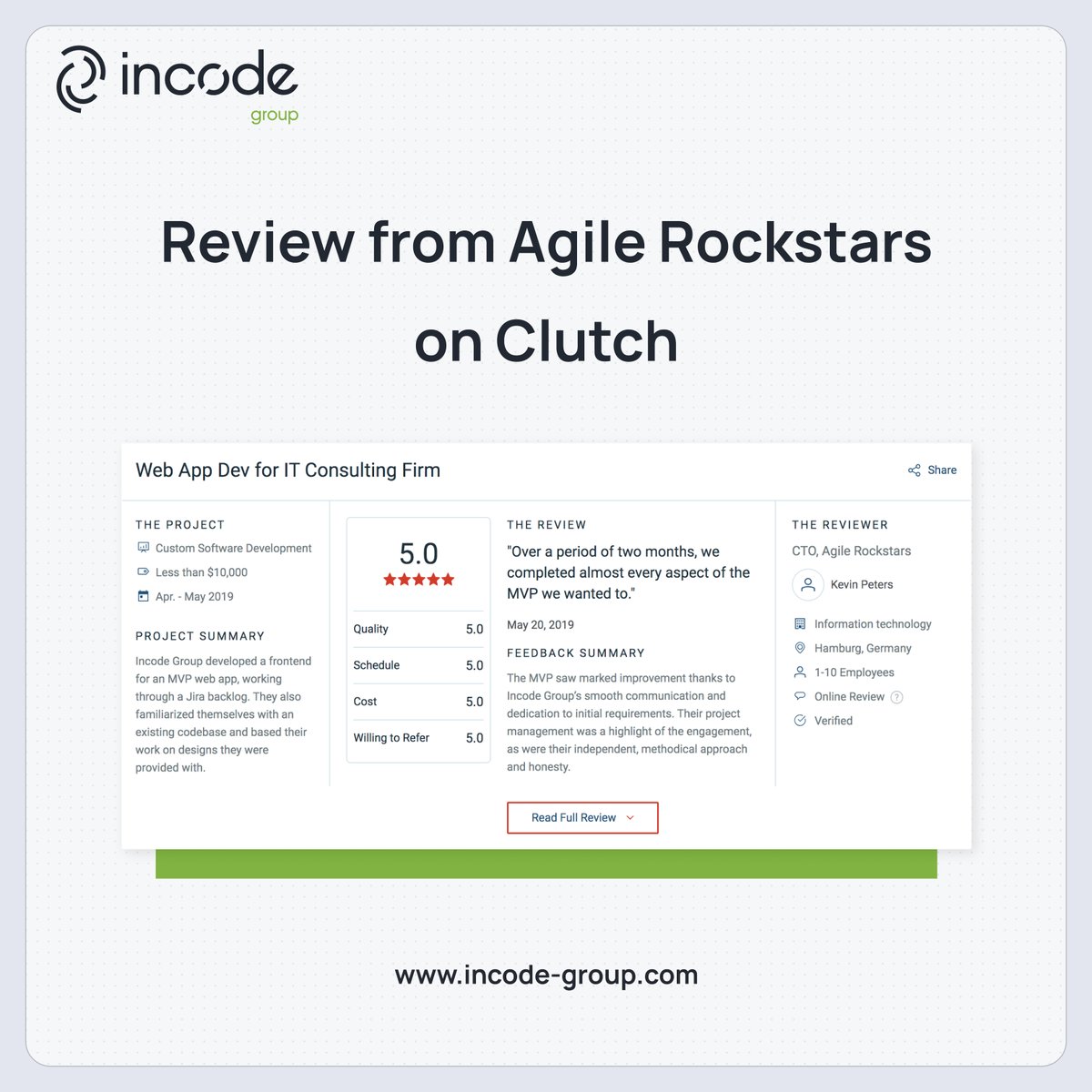 incode_group's tweet image. 🤘Agile Rockstars&apos; Exceptional Experience with #IncodeGroup 

Thanks to #AgileRockstars for their unwavering #commitment, #expertise, and transparent approach.

🌟 If you looking for a #professional #developer, #hire the best #talents at Incode Group: incode-group.com