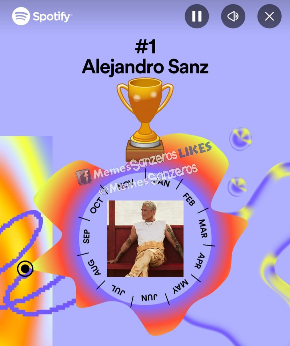 MemesSanzeros's tweet photo. Este post se comenta con tus resultados del spotify wrapped 2023 🥳 @AlejandroSanz 
#sinMiedoAlÉxito #memesSanzeros #AlejandroSanz #spotifyWrapped https://t.co/kngiGllaJ0