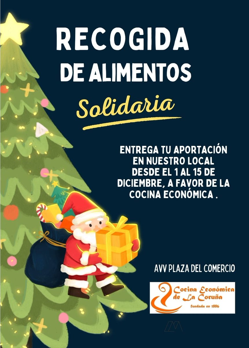 plaza_comercio's tweet photo. Comenzamos nuestra recogida de alimentos en favor de la Cocina Económica. Las donaciones las podéis hacer en nuestro local principalmente por las tardes. Muchas gracias por vuestra colaboración. https://t.co/xfDyL3KA0L