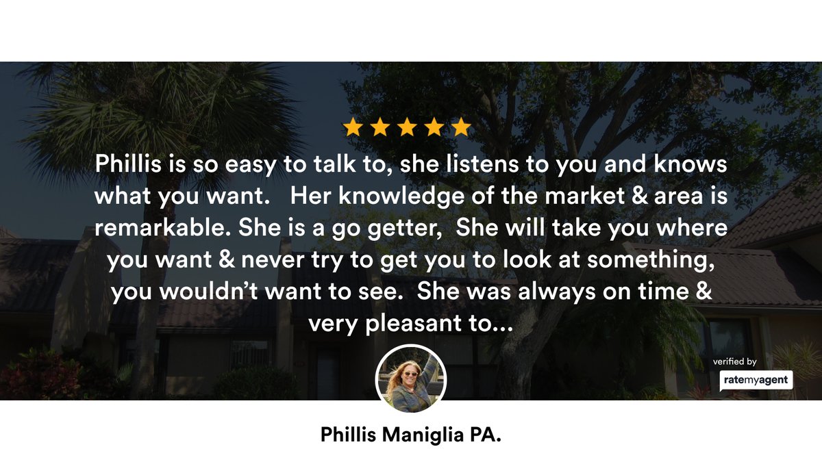 My latest RateMyAgent review in West Palm Beach.
 BK3261713
rma.reviews/7UfWSzhlvcv6

...
#ratemyagent #realestate #Partnership_Realty_Inc