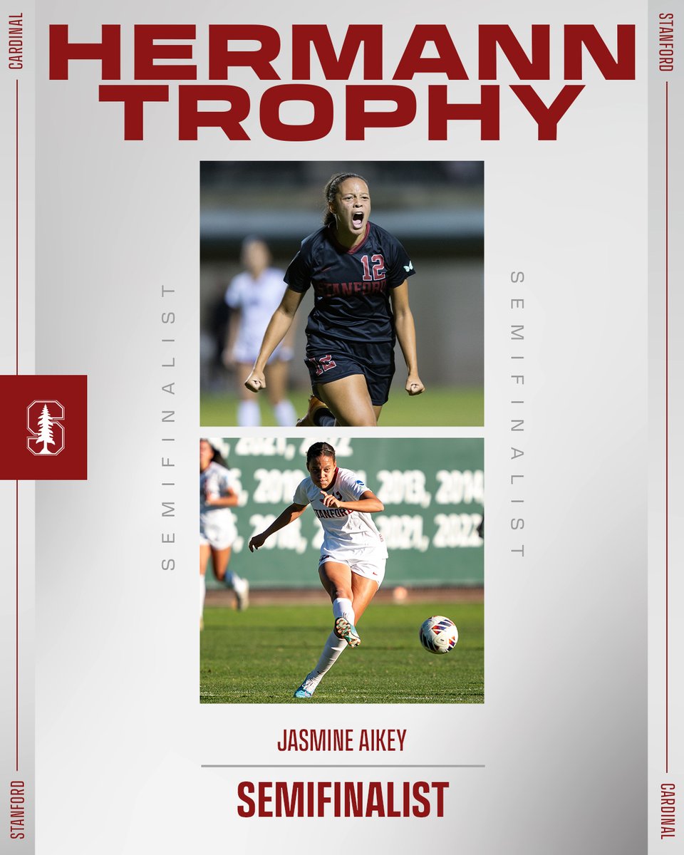 Stanford Women's Soccer (@stanfordwsoccer) on Twitter photo The awards just keeping rolling in for Jasmine Aikey!
β
Pac-12 Midfielder of the Year
β
United Soccer Coaches All-Region first team
β
<a href="/HermannTrophy/">MAC Hermann Trophy</a> Semifinalist
ποΈ Β» stanford.io/46zh19G
#GoStanford The awards just keeping rolling in for Jasmine Aikey!
β
Pac-12 Midfielder of the Year
β
United Soccer Coaches All-Region first team
β
<a href="/HermannTrophy/">MAC Hermann Trophy</a> Semifinalist
ποΈ Β» stanford.io/46zh19G
#GoStanford